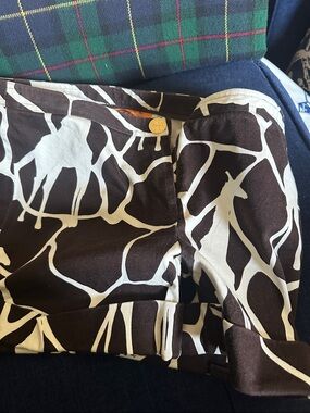 Tory Burch Brown and Cream Printed Skort